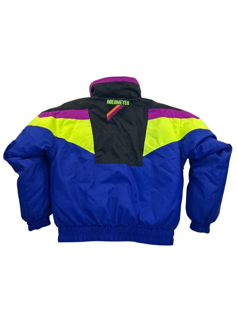Vintage Obermeyer Ski Jacket Junior's 14 Neon Colorblock Retro 80s 90s Coat